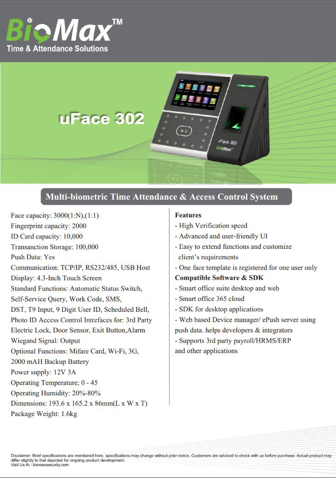 uFace 302