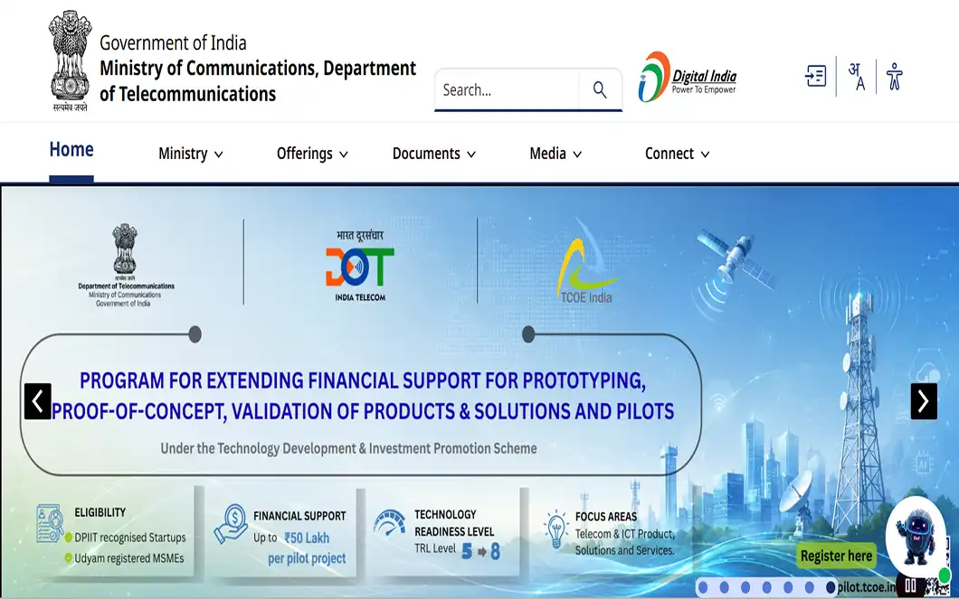 Department of Telecommunications (DoT) – Website Development & AMC with Onsite Support